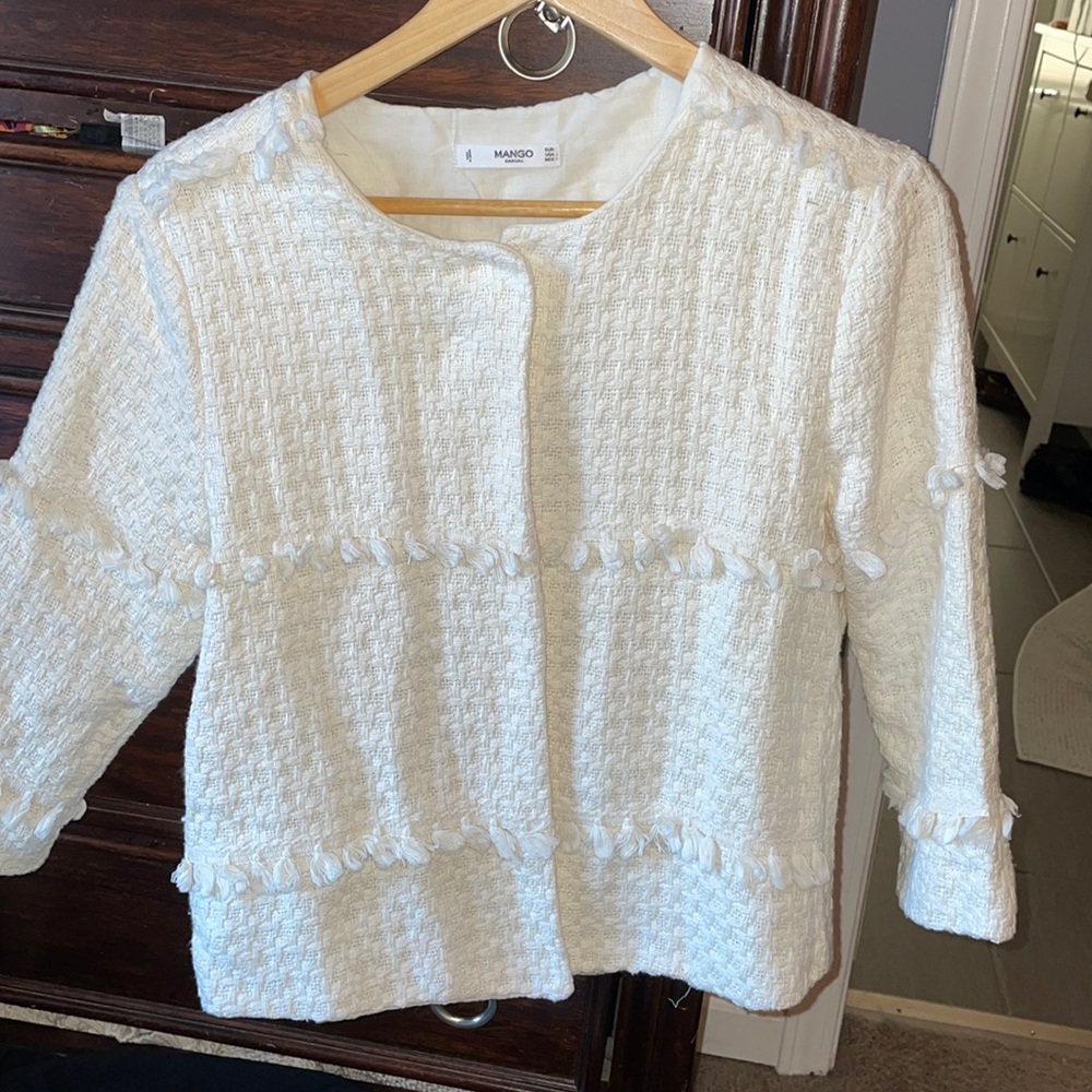 A MNG white jacket